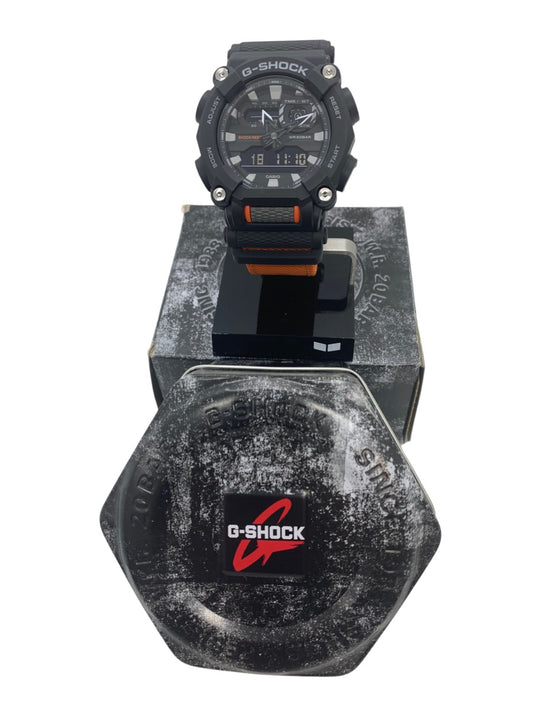 Casio G-SHOCK Men's XL Ana-Digi Black Orange Resin Strap Watch