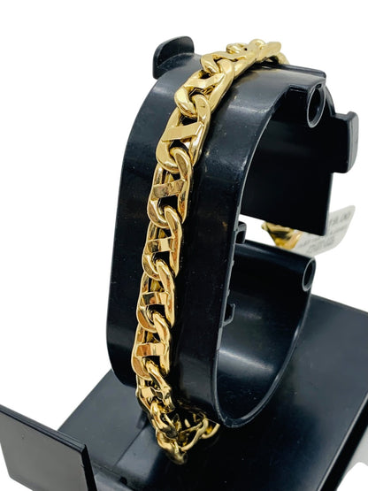 14K Curb Yellow Gold Bracelet | Size 8.5 | 9.7g