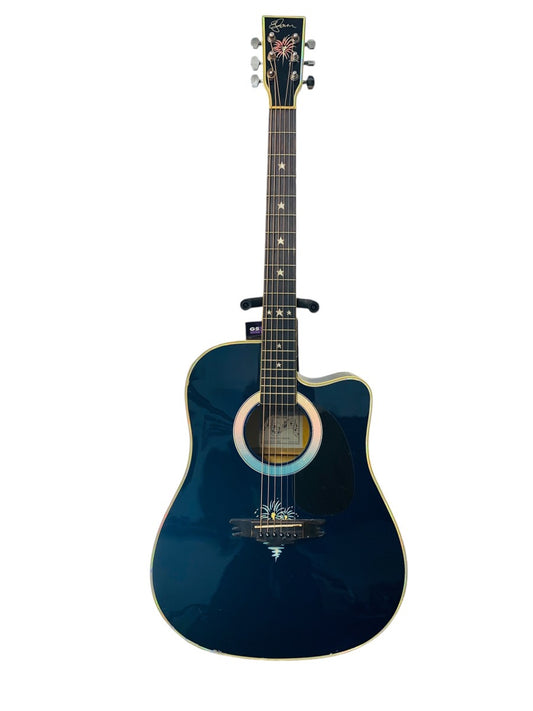 Esteban American Legacy Fireworks Cutaway Acoustic / Electric Guitar Limited Edition 2007 Blue