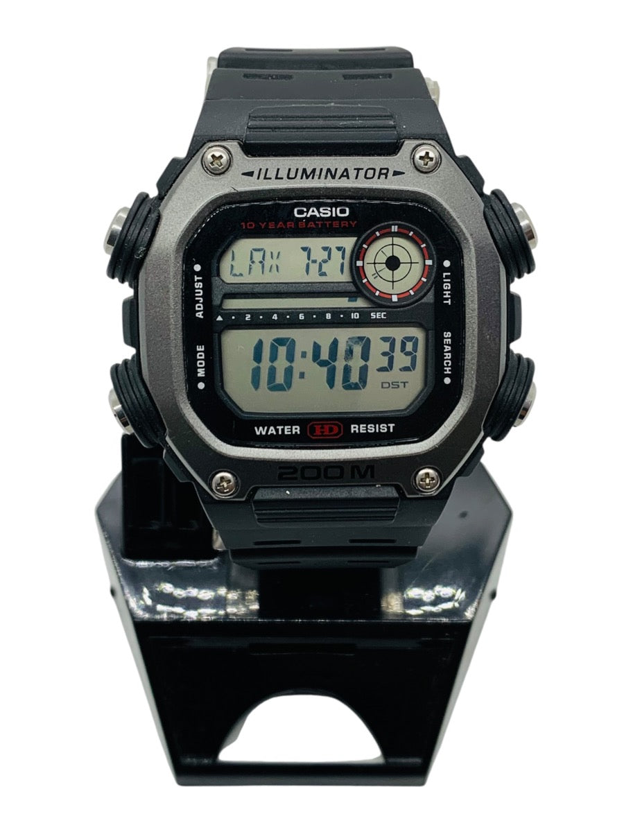 Casio 3484 Digital Watch 46.5mm Black Rubber Band 5.8mm Lug fits 7.5in