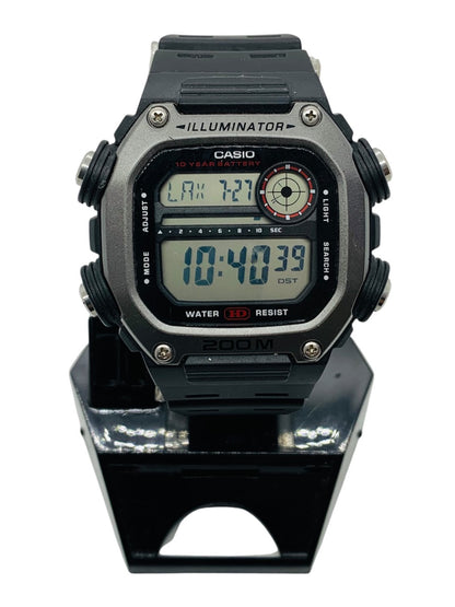 Casio 3484 Digital Watch 46.5mm Black Rubber Band 5.8mm Lug fits 7.5in