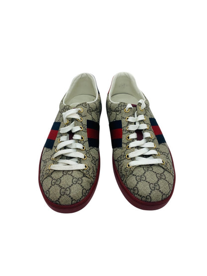 Gucci Ace Supreme GG Monogram Red Bottom Shoes Sneakers-Mens 8.5=9 US