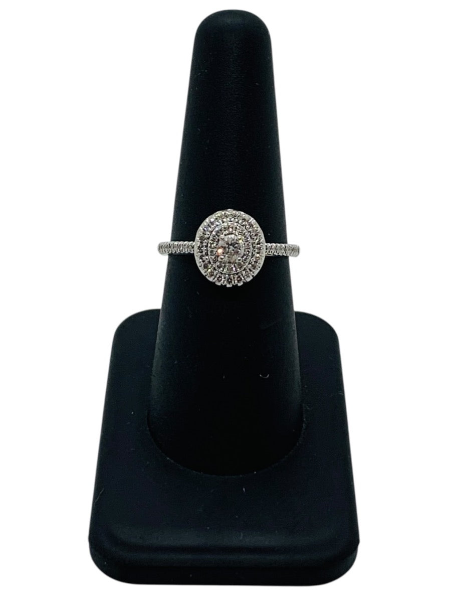 10K White Gold Diamond Ladies' Ring | Size 6.75 | 2.8g | 0.71 CTW