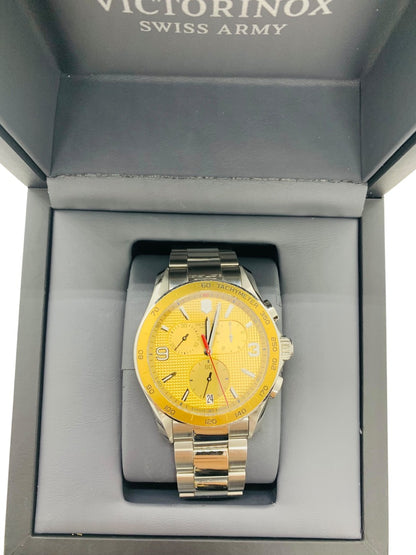 Victorinox 241658 Classic Champagne Dial Stainless Steel Chronograph Men's Watch