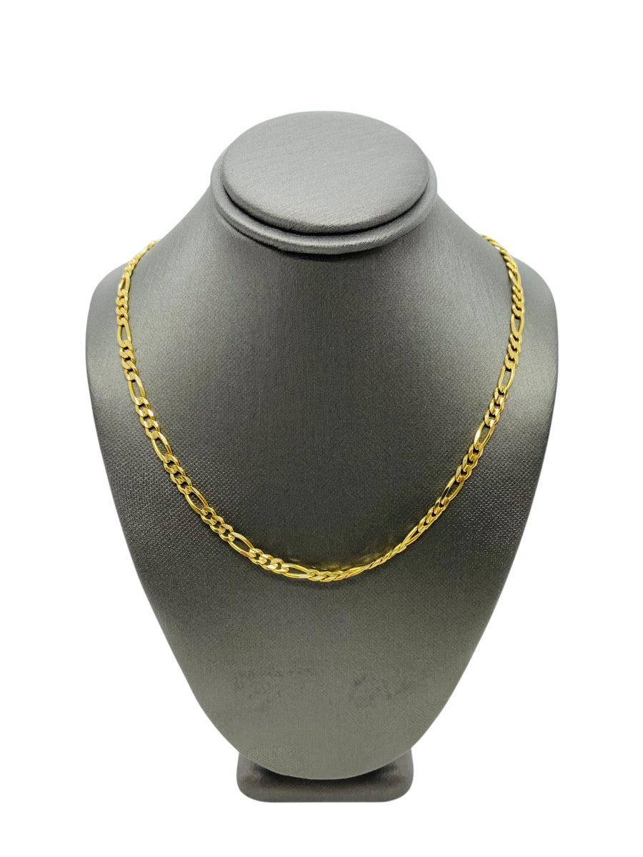 14K Yellow Gold Figaro Chain | Size 22 | 15g