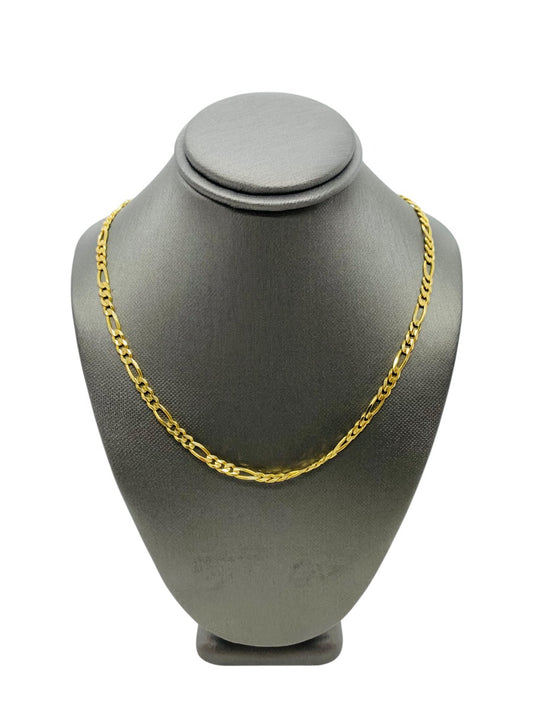 14K Yellow Gold Figaro Chain | Size 22 | 15g
