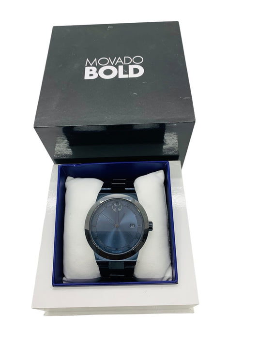 Movado Bold Swiss Men's Watch MB.01.1.49.6546 Metallic Blue 42mm