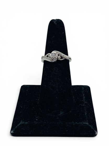 Sterling Silver 925 Diamond Ring 0.15CTW Size 7