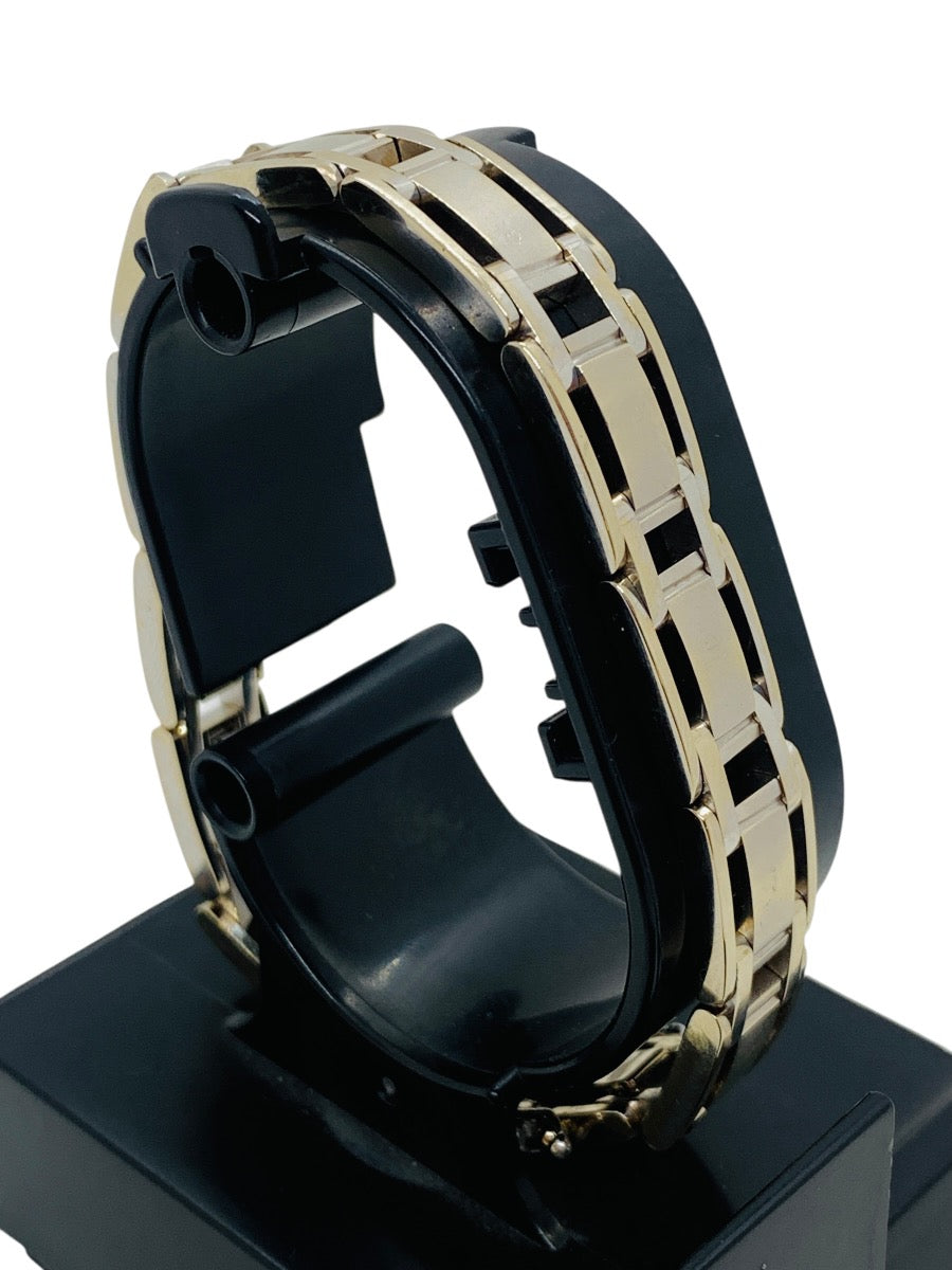 18K White Gold Rectangular Panel Link  Bracelet | Size 8 | 51.4g