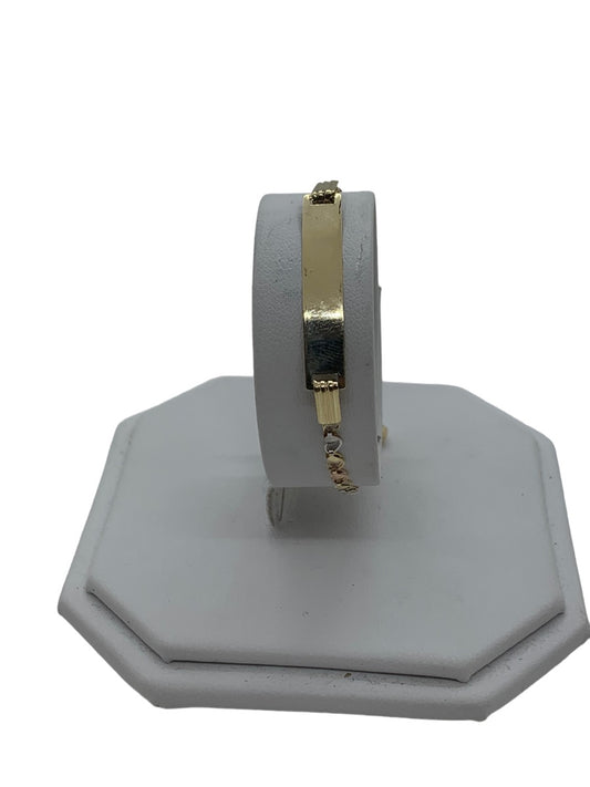 14K 3-Tone Gold ID Bracelet Tri-color - 6.25" - 3.11g