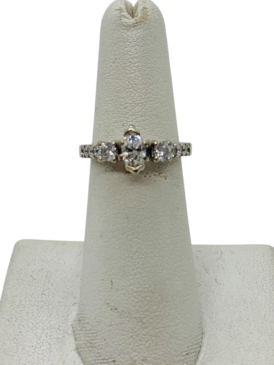 14K White Gold Round Ring | .9 TCW | Size 5.5