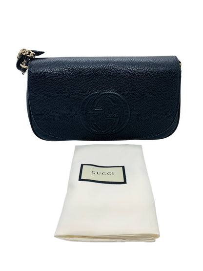 Gucci Disco Soho GG Black Chain Cross Body Handbag 536224
