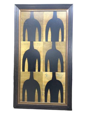 Black Shirts Headless Art Portraits 81" x 45" (New) (LOCAL ONLY)
