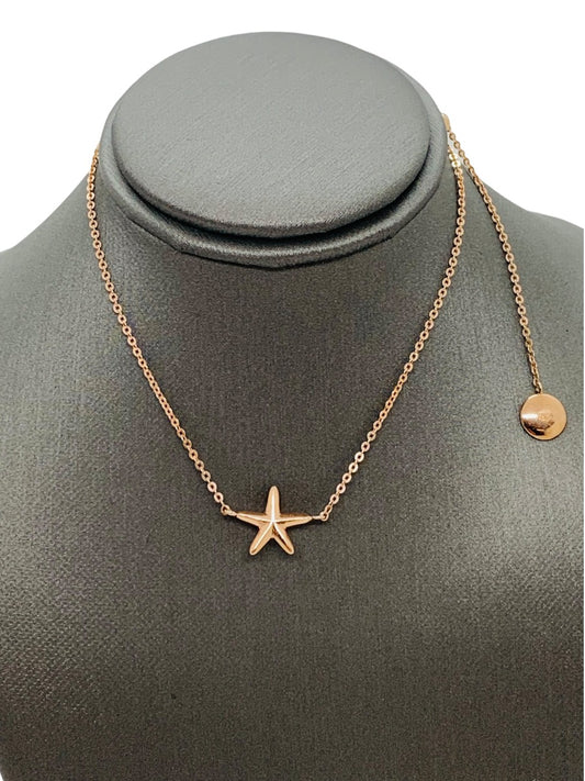 .925 Sterling Silver Rose Gold Plated Starfish Bracelet
