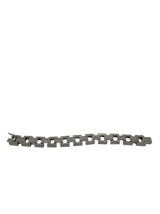 14K White Gold Diamond Link Bracelet 2.75 CTW/ 69 Gr/ 8"