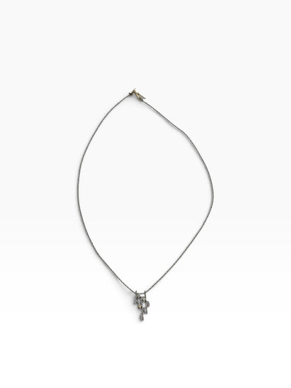 14K White Gold Cascade Waterfall Diamond Necklace .14CTW | 18" Length| 3.9 Grams
