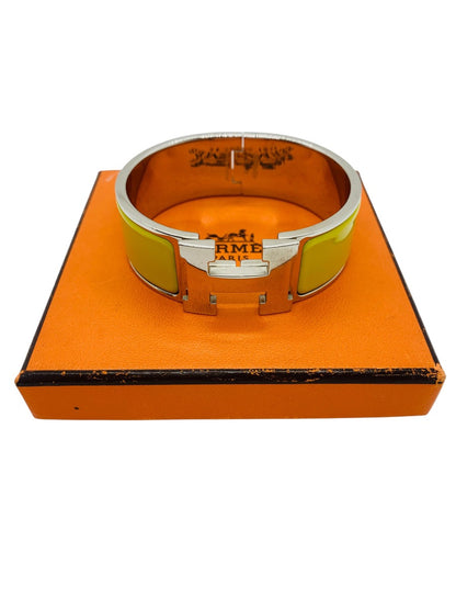 Hermes H Clic Clac Enamel Bracelet 64.8g 7.5in Wrist Size