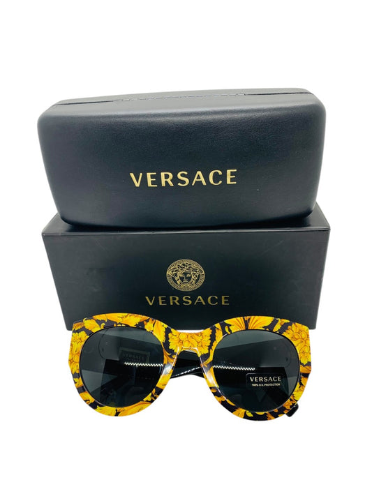 Versace Baroque Yellow |Black Floral Lady's Sungless Mod. 4353 5283/87 | 51-26 140