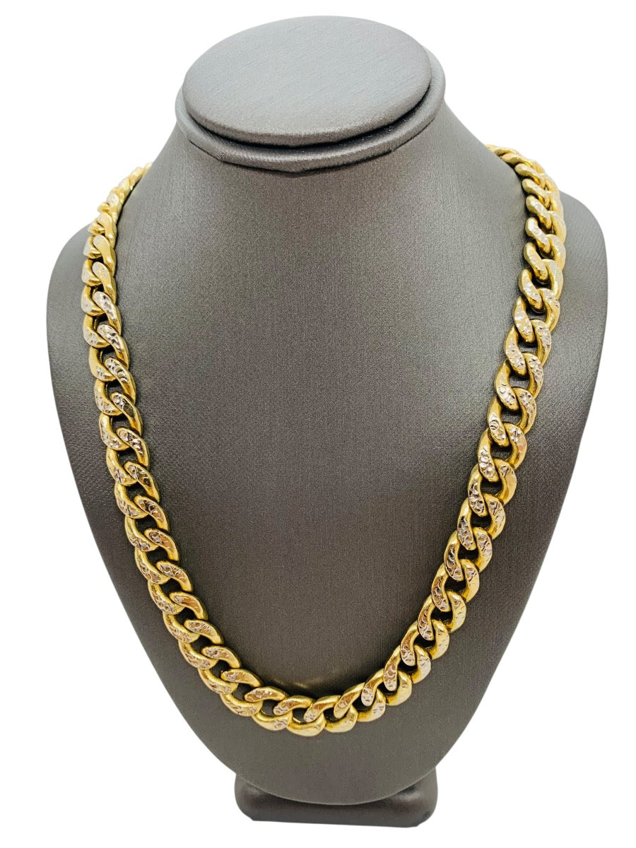 10K 2Tone Gold Curb Chain | Size 28 | 67.4g