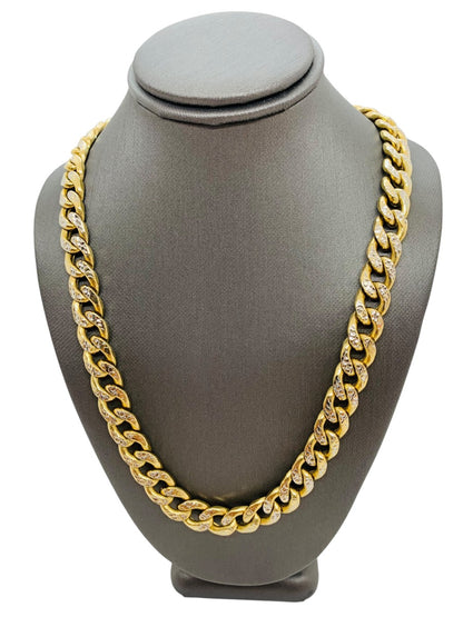 10K 2Tone Gold Curb Chain | Size 28 | 67.4g