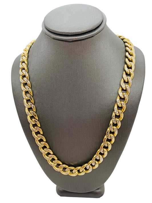 10K 2Tone Gold Curb Chain | Size 28 | 67.4g