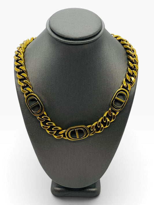 Chrisitan Dior 30 Montaigne Choker Yellow Necklace | Size 18 | 61.6g