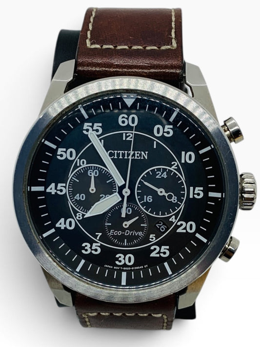 Citizen Aviator Chronograph Eco-Drive Mens B620-S097240 44mm Automatic