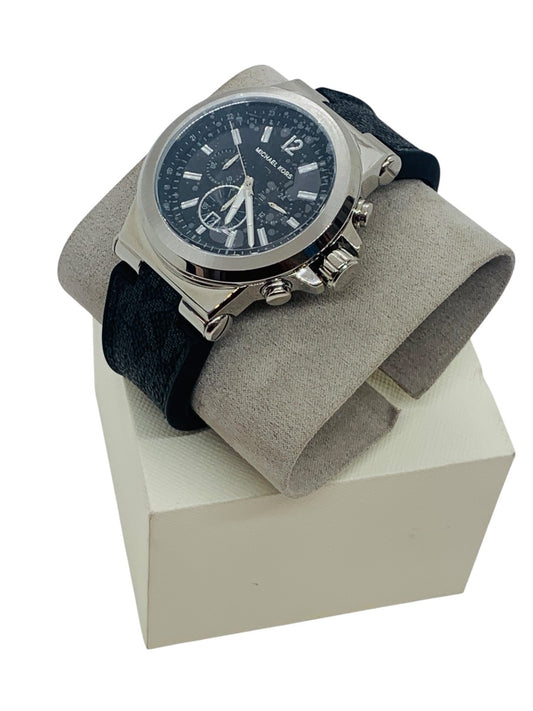 Michael Kors Mens Dylan Watch MK-8903  Chronograph 48mm Black/Gray PVC Lug