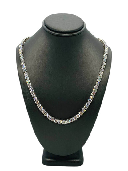 14K White Gold 18" Tennis Chain 102 Lab Grown Dias | 30.60CTW | 39.3g