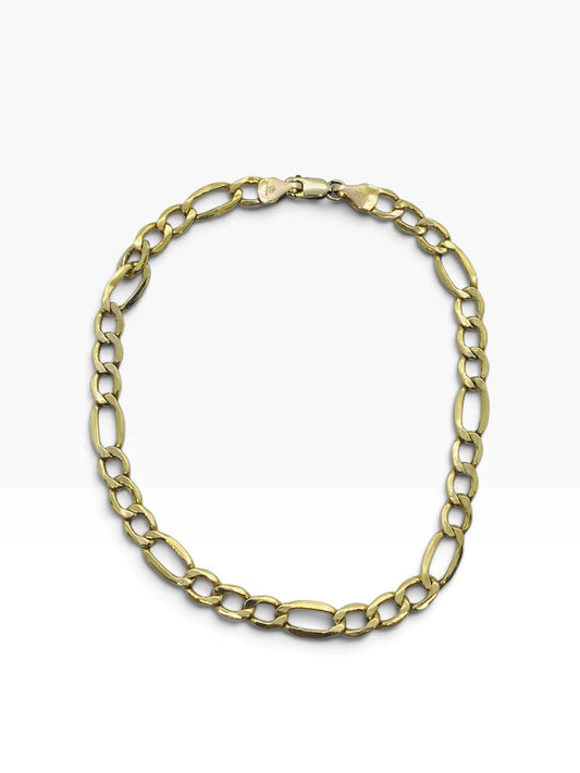 10K Yellow Gold Figaro Bracelet Unisex 2.2 Grams | 8" Length | 5mm Width