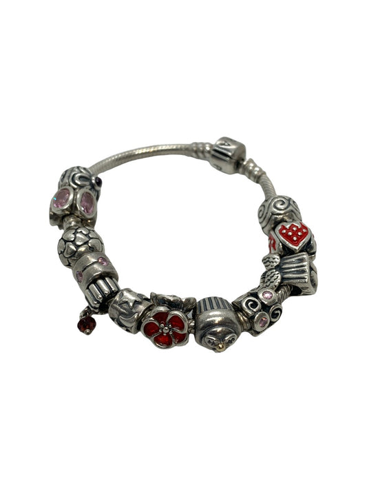 Pandora 925 Sterling Silver Charm Bracelet 7 inches (53.4 Grams)