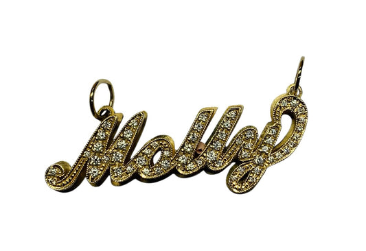 14K Yellow Gold "Molly" Design Pendant 8.5 Grams |1 3/4" x 1"