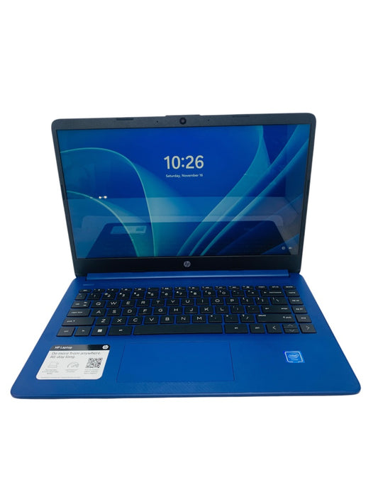 HP Laptop 14-dq0055dx 14" HD Intel Celeron N4120 4GB RAM 64GB eMMC Blue