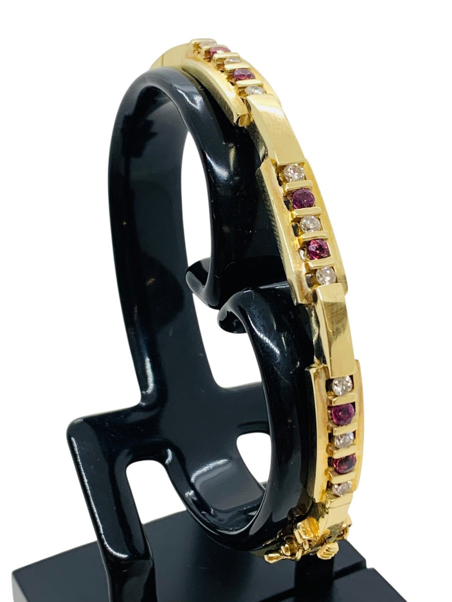 14K Yellow Gold Round Diamond Bracelet | .18CTW TCW | Size 8 | 17.5g