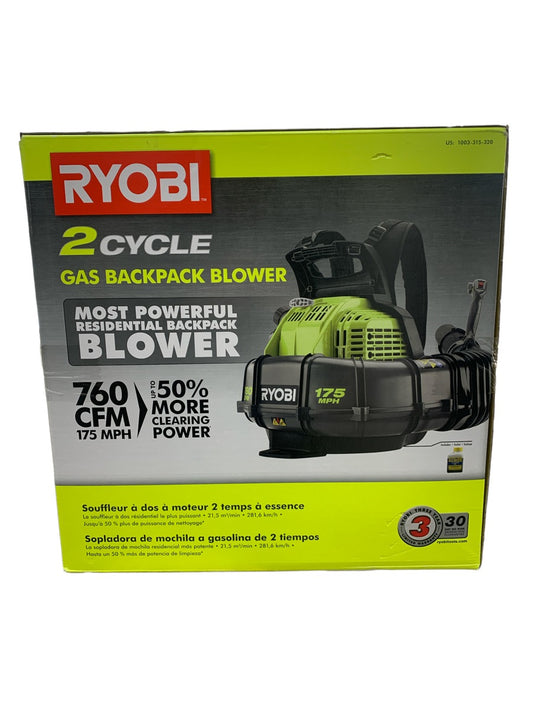 Ryobi 2 Cycle Gas Backpack Blower 760CFM 175MPH (LOCAL ONLY)