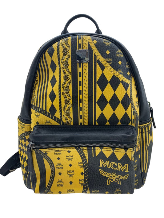 MCM Baroque Print Backpack in Viestos Yellow/Black