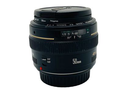 Canon Lens EF 50mm 1:1.4 Ultrasonic With Lens Caps & Hoya 58mm Filter