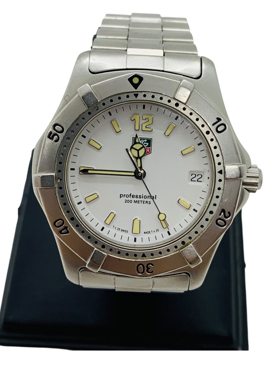Tag Heuer WK1111 Mens Watch Stainless Steel 40mm White Quartz