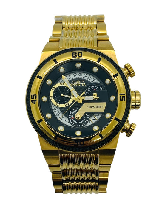 Invicta Men's Watch 25282 S1 Rally Quartz Chronograph Black Dial Gold