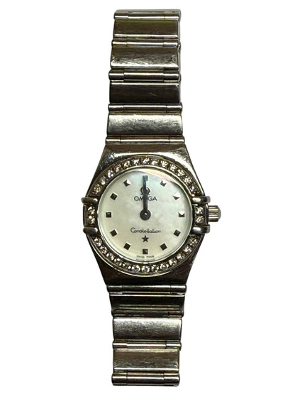 Omega Constellation “My Choice” Mini Ladies Watch SS MOP Quartz Diamonds