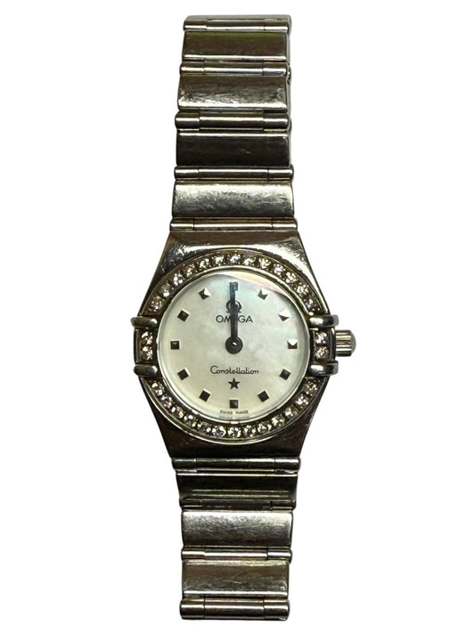 Omega Constellation “My Choice” Mini Ladies Watch SS MOP Quartz Diamonds