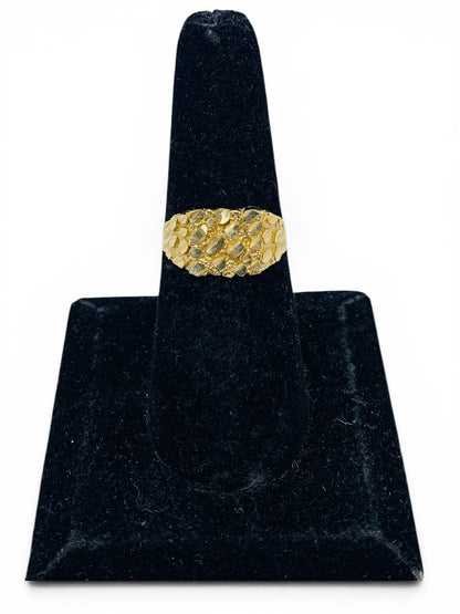 14K Yellow Gold Nugget Ring | Size 7.75 | 2.2g