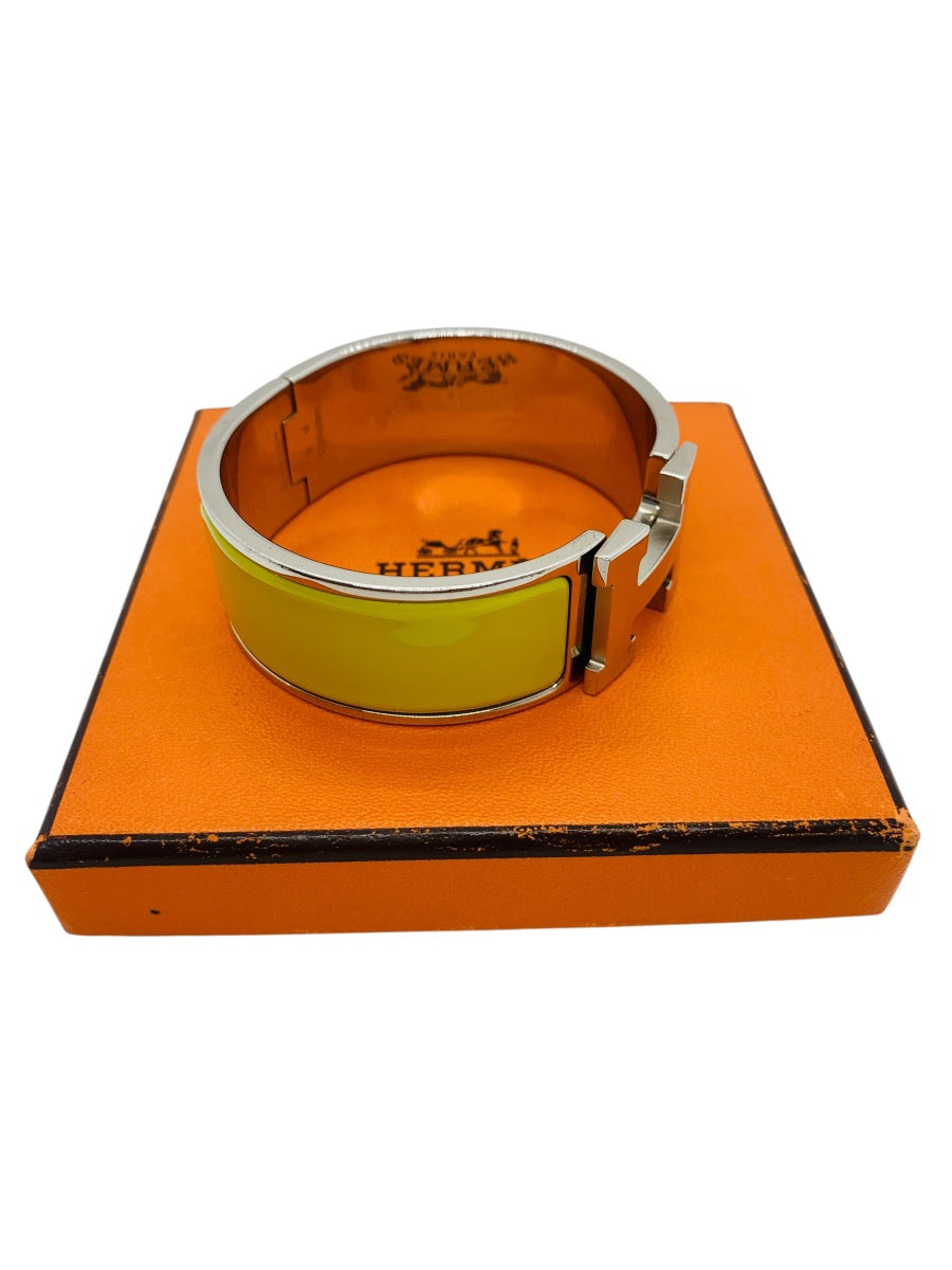 Hermes H Clic Clac Enamel Bracelet 64.8g 7.5in Wrist Size