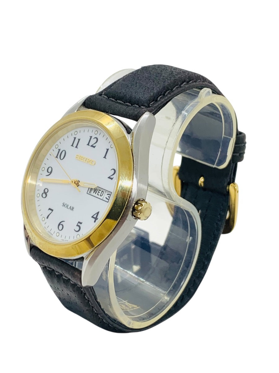 Seiko Solar Day/Date Quartz Men's Watch (SNE056)