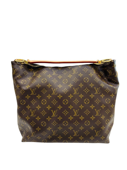 Louis Vuitton Sully MM Shoulder Handbag Monogram Canvas Brown