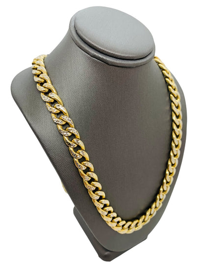 10K 2Tone Gold Curb Chain | Size 28 | 67.4g
