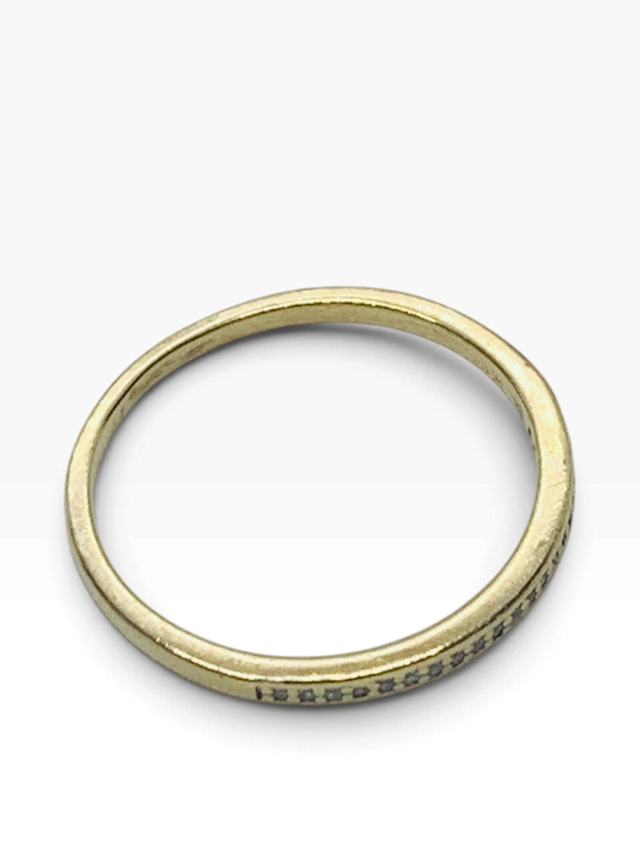 10K Yellow Gold Lady's Diamond Wedding Band 1.1 Grams| Size 7 | .021 TCW