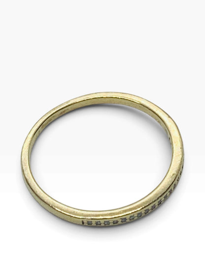 10K Yellow Gold Lady's Diamond Wedding Band 1.1 Grams| Size 7 | .021 TCW