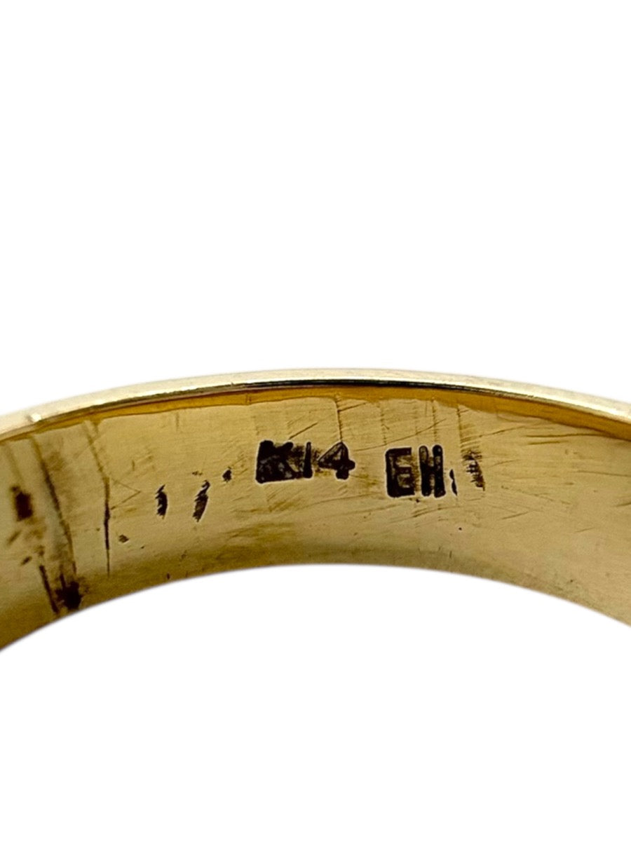 14K Yellow Gold Unisex Band Ring | 4.5mm Width | Size 7.25 | 4g