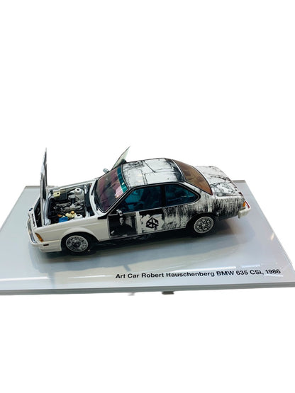 Rare 1/18 Scale Robert Rauschenberg 1986 BMW 635 CSi Art Car Diecast Model 10”